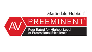 AV PREEMINENT Peer Rated for Highest Level of Professional Excellence Martindale-Hubbell
